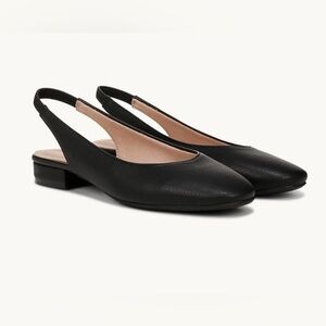 LifeStride Claire Soft System Slingback Flats Womens Size 8.5W Black Shoes EU39
